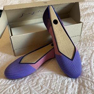 Rothy’s metallic lilac flats size 9.5